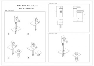 TAP120MO - Technical Drawing