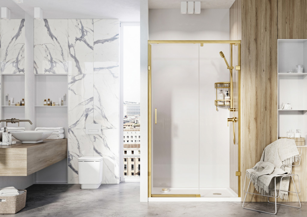 Alcove Fitting In Brushed Brass RH