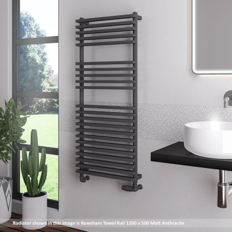 Rowsham 1800 x 500mm Towel Rail - Matt Anthracite