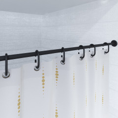 AK142121 C-Shape Shower Curtain Rings Black