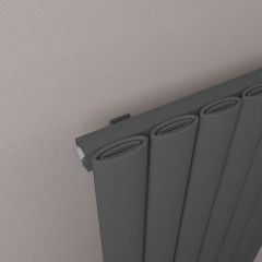 Sandhurst 600 x 1255mm Aluminium Radiator - Matt Anthracite
