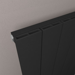 Charlton 600 x 1420mm Aluminium Radiator - Matt Black
