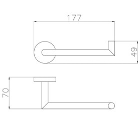 ANV BRUSH BRASS ROLL HOLDER SIZE