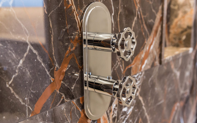 Concealed shower valves enhance your bathroom's elegance.