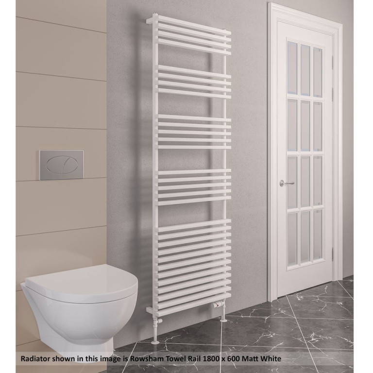 Rowsham 1200 x 600mm Towel Rail - Matt White