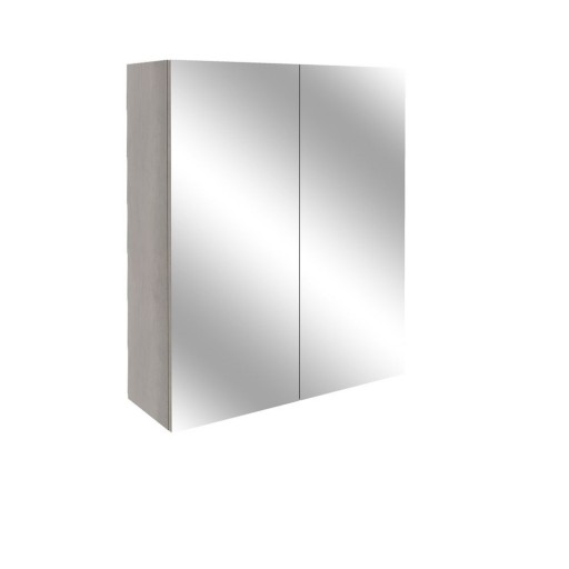 DIFT1384Alba Nebraska Oak 600mm 2 Door Mirrored Wall Unit