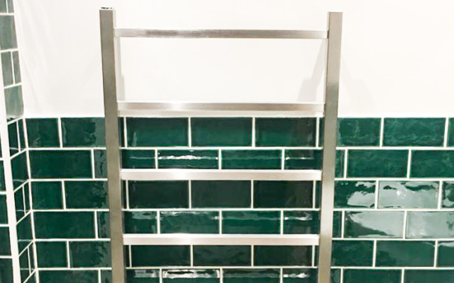 Stylish Designer Nickel Radiator for Modern Bathrooms