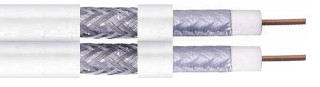 RG6 TWIN PVC WHT