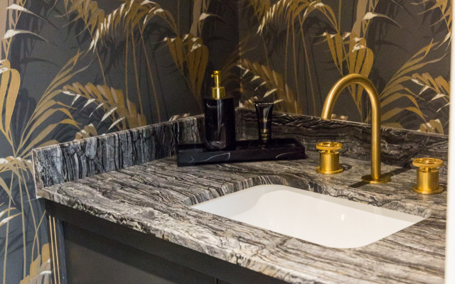 Recess Vanity with Marble Top