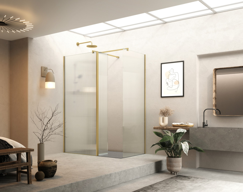 SelectFlutedWRPGrey TrayBrushed Brass
