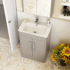 Suburb 600 Double Door Cabinet In Matt Ash