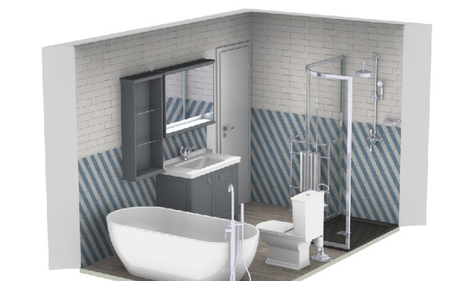 3D Bathroom Visual - Modern Elegance in Every Detail