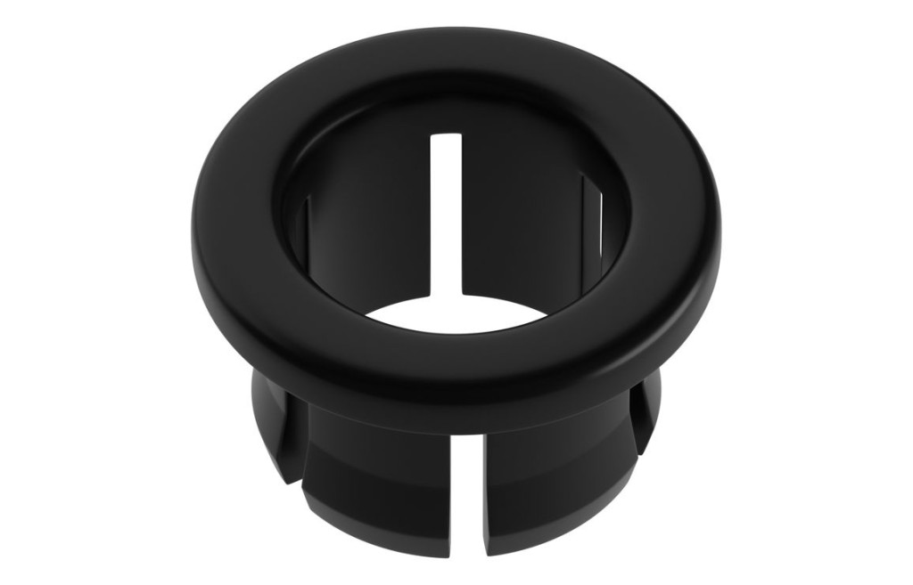 River Overflow Oval Ring Tilia - Matt Black