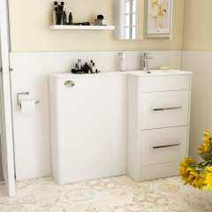 Suburb WC Unit For Right Hand Basin White