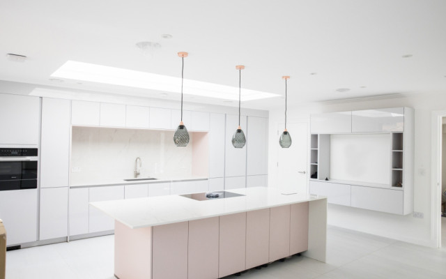 Modern Kitchen Island Remodel on Swakeleys Rd