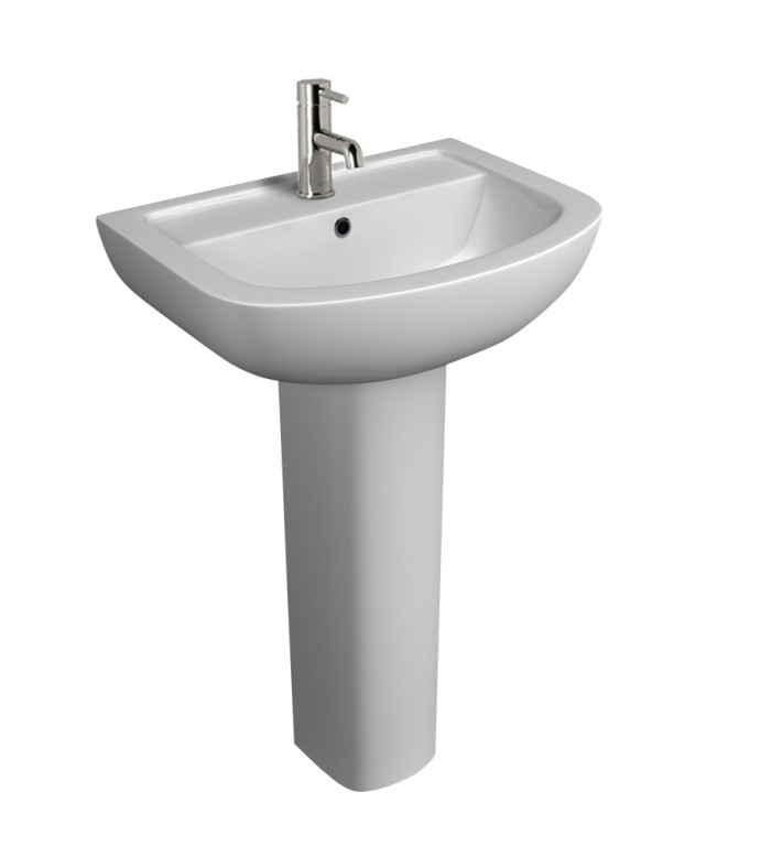 POT290ST POT451SE - Studio 550mm 1th Basin And Pedestal