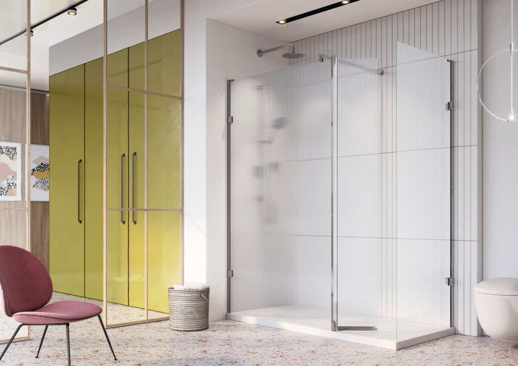 Liberty Fluted Walk In With Return Chrome