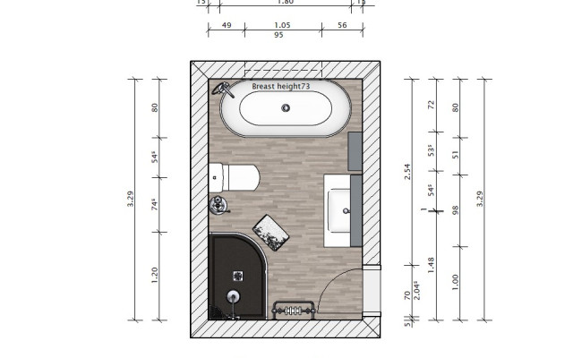 Elegant Bathroom Design Layout in Ealing, W5