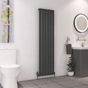 Deddington 1800 x 470mm Radiator - Matt Anthracite Extra Image
