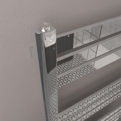 Defford 1200 x 500mm Towel Rail - Chrome Extra Image