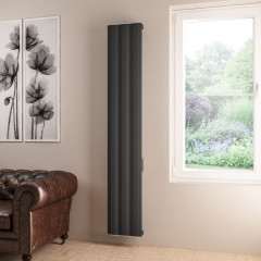 Derwent 1800 x 304 Dry Element Aluminium Radiator - Matt Anthracite Extra Image