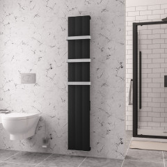 Derwent 1800 x 304 Dry Element Aluminium Radiator - Matt Black Extra Image
