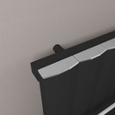 Derwent 1800 x 404 Dry Element Aluminium Radiator - Matt Black Extra Image