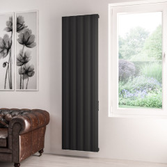 Derwent 1800 x 504 Dry Element Aluminium Radiator - Matt Black Extra Image
