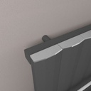 Derwent 1800 x 604 Dry Element Aluminium Radiator - Matt Anthracite Extra Image
