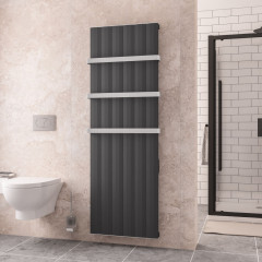 Derwent 1800 x 604 Dry Element Aluminium Radiator - Matt Anthracite Extra Image