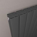 Hadleigh 1200 x 415mm Aluminium Radiator - Matt Anthracite Extra Image