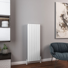Hadleigh 1200 x 415mm Aluminium Radiator - Matt White Extra Image