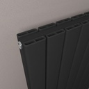 Hadleigh 1200 x 555mm Aluminium Radiator - Matt Black Extra Image