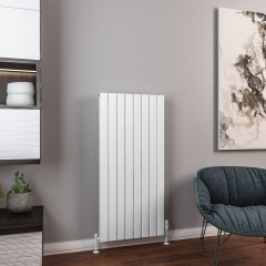 Hadleigh 1200 x 555mm Aluminium Radiator - Matt White Extra Image