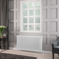 Rivassa 3 Column Radiator 600 x 1148mm - Gloss White Extra Image