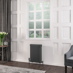 Rivassa 3 Column Radiator 600 x 428mm - Matt Anthracite Extra Image
