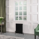 Rivassa 3 Column Radiator 600 x 473mm - Matt Black Extra Image