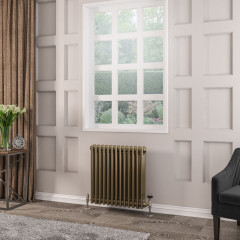 Rivassa 3 Column Radiator 600 x 608mm - Bronze Effect Extra Image