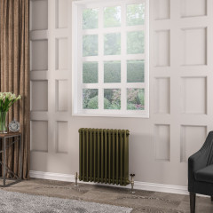 Rivassa 3 Column Radiator 600 x 608mm - Bronze Olive Extra Image