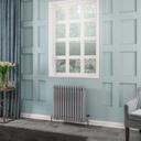 Rivassa 3 Column Radiator 600 x 608mm - Chrome Effect Extra Image