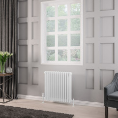 Rivassa 3 Column Radiator 600 x 608mm - Gloss White Extra Image
