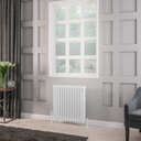Rivassa 3 Column Radiator 600 x 608mm - Gloss White Extra Image