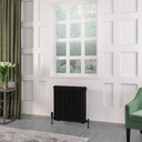 Rivassa 3 Column Radiator 600 x 608mm - Matt Black Extra Image