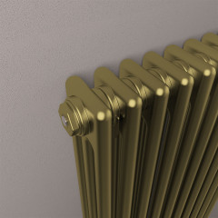 Rivassa 3 Column Radiator 600 x 833mm - Bronze Olive Extra Image