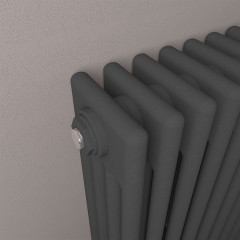 Rivassa 4 Column Radiator 300 x 1373mm - Matt Anthracite Extra Image