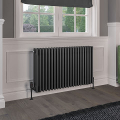 Rivassa 4 Column Radiator 600 x 1010mm - Matt Anthracite Extra Image