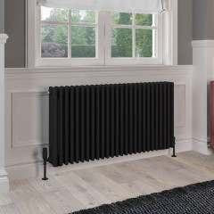 Rivassa 4 Column Radiator 600 x 1190mm - Matt Black Extra Image