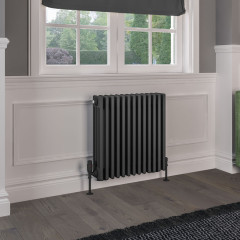 Rivassa 4 Column Radiator 600 x 605mm - Matt Anthracite Extra Image