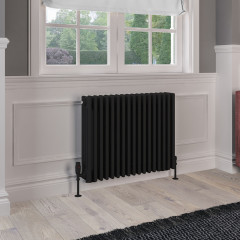 Rivassa 4 Column Radiator 600 x 785mm - Matt Black Extra Image