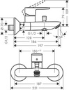 hansgrohe Vernis Blend Single Lever Bath Mixer for Exposed Installation with 2 Flow Rates Extra Image